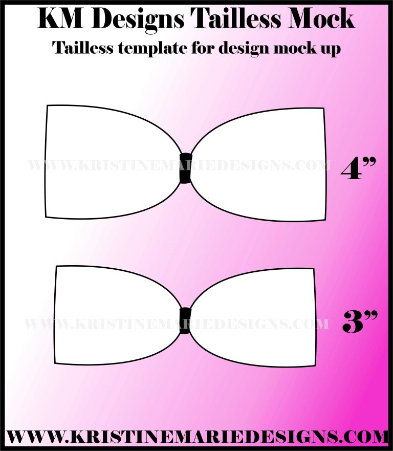 cheer bow template outline